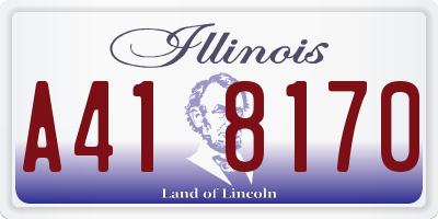 IL license plate A418170