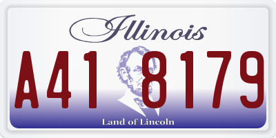 IL license plate A418179