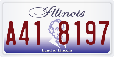 IL license plate A418197