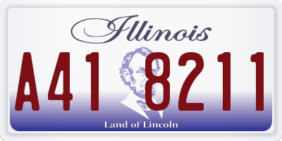 IL license plate A418211