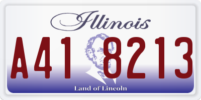IL license plate A418213