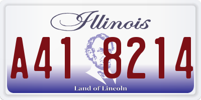 IL license plate A418214