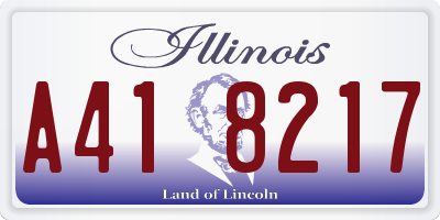 IL license plate A418217