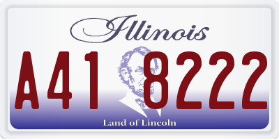 IL license plate A418222