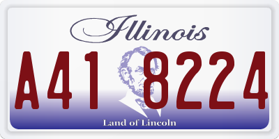 IL license plate A418224
