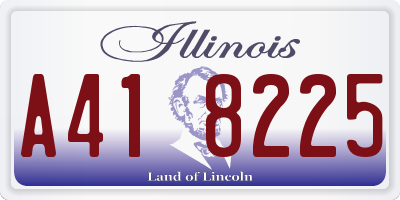 IL license plate A418225