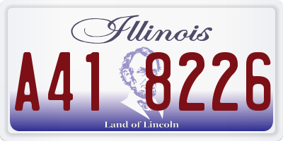 IL license plate A418226
