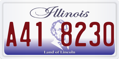 IL license plate A418230