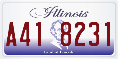 IL license plate A418231