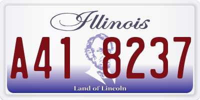 IL license plate A418237