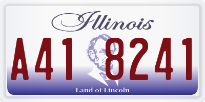 IL license plate A418241