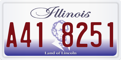 IL license plate A418251