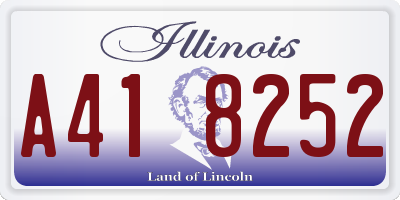 IL license plate A418252