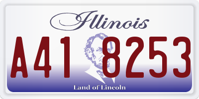 IL license plate A418253