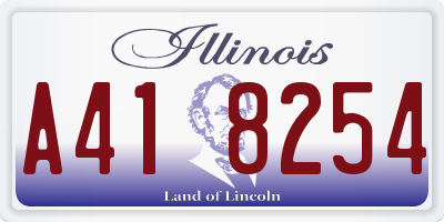 IL license plate A418254