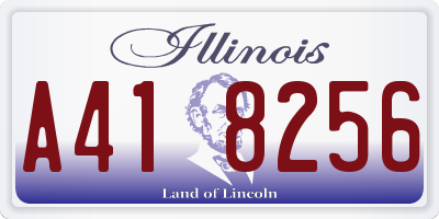 IL license plate A418256