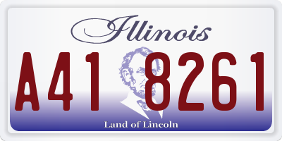IL license plate A418261