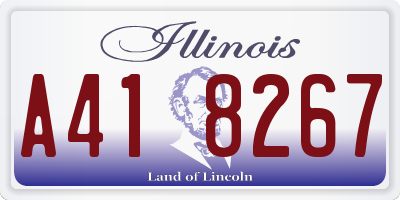 IL license plate A418267