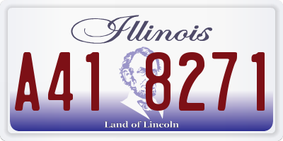 IL license plate A418271