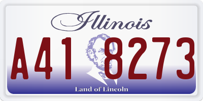 IL license plate A418273