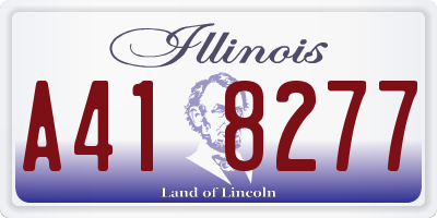 IL license plate A418277