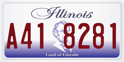 IL license plate A418281