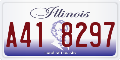 IL license plate A418297
