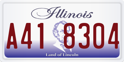 IL license plate A418304
