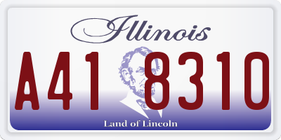 IL license plate A418310