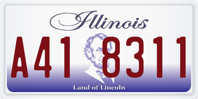 IL license plate A418311