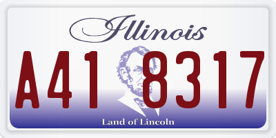 IL license plate A418317