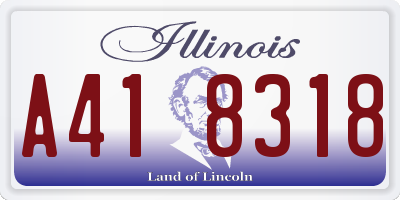IL license plate A418318