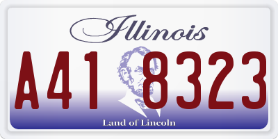 IL license plate A418323