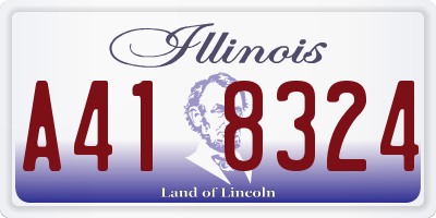IL license plate A418324