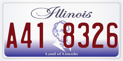 IL license plate A418326