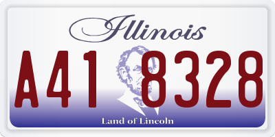 IL license plate A418328