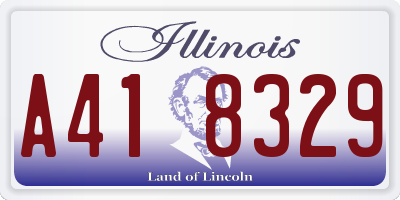 IL license plate A418329