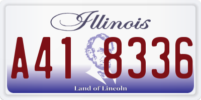 IL license plate A418336