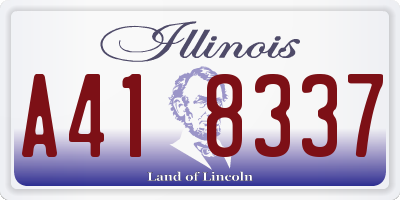 IL license plate A418337