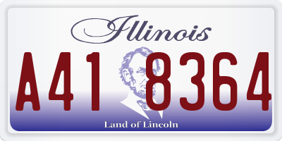 IL license plate A418364