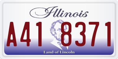 IL license plate A418371