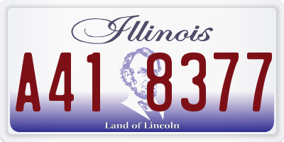 IL license plate A418377