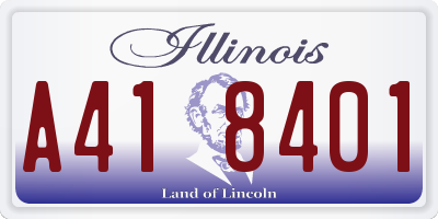 IL license plate A418401
