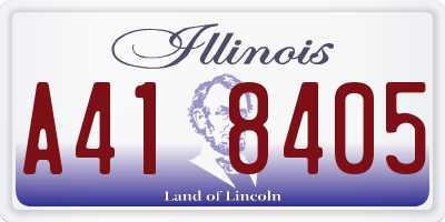 IL license plate A418405