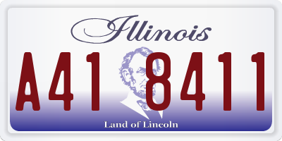 IL license plate A418411