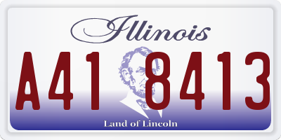 IL license plate A418413