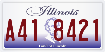 IL license plate A418421