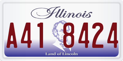 IL license plate A418424