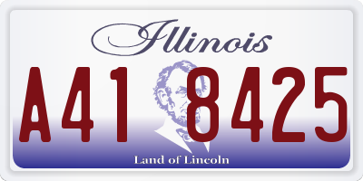 IL license plate A418425