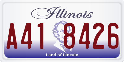 IL license plate A418426